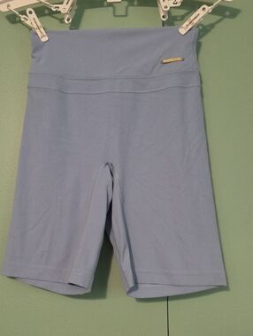 Gymshark X Whitney Simmons Light Blue High-Waist Active Bike Shorts Size Small